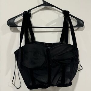 Black corset tank top